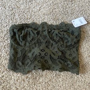 Adella Corset Olive Green Small Bralette NWT